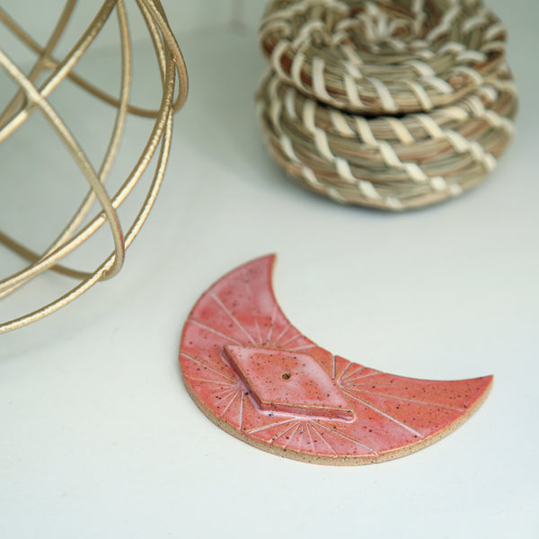 Crescent Ceramic Incense Holder
