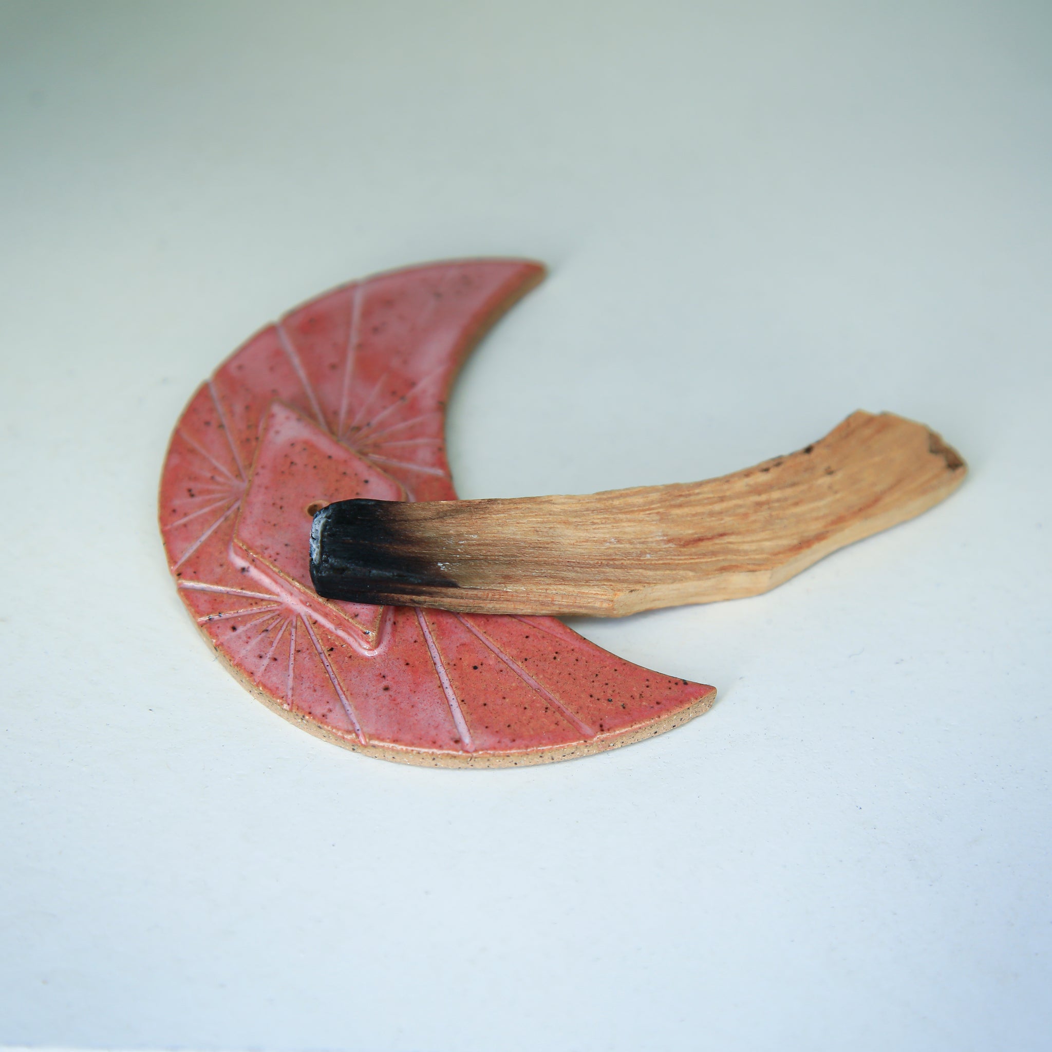 Crescent Ceramic Incense Holder